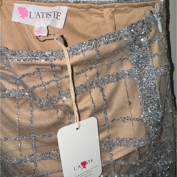 L’atiste NWT Sheer Glitter Maxi Skirt - Picture 5 of 6